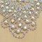 Iridescent Silver AB Rhinestone Applique with Silver Back for Bridal Dresses Hats Accessories